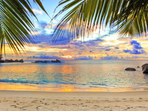 Seychelles tramonto romantico
